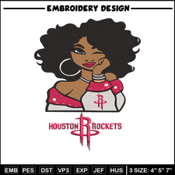 houston rockets girl embroidery design, nba embroidery, sport embroidery, embroidery design,logo sport embroidery.