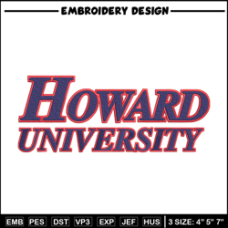 howard university logo embroidery design, ncaa embroidery, sport embroidery, logo sport embroidery,embroidery design