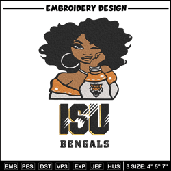 idaho state bengals girl embroidery design, ncaa embroidery, embroidery design, logo sport embroidery,sport embroidery