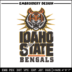 idaho state bengals logo embroidery design, ncaa embroidery, sport embroidery,logo sport embroidery,embroidery design