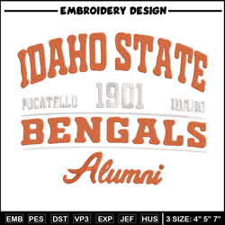 idaho state poster embroidery design, ncaa embroidery, embroidery design, logo sport embroidery, sport embroidery