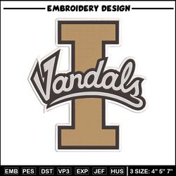 idaho vandal logo embroidery design, ncaa embroidery,sport embroidery,logo sport embroidery,embroidery design