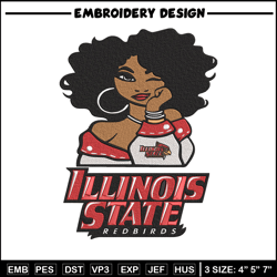 illinois state girl embroidery design, ncaa embroidery, embroidery design, logo sport embroidery,sport embroidery