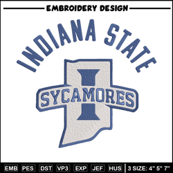 indiana state university embroidery design,ncaa embroidery, sport embroidery,logo sport embroidery,embroidery design