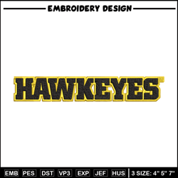 iowa hawkeyes logo embroidery design, ncaa embroidery, sport embroidery, logo sport embroidery, embroidery design