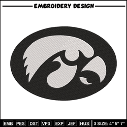 iowa hawkeyes logo embroidery design, ncaa embroidery, sport embroidery,logo sport embroidery,embroidery design