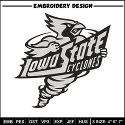 iowa state cyclone poster embroidery design, ncaa embroidery, sport embroidery,logo sport embroidery,embroidery design