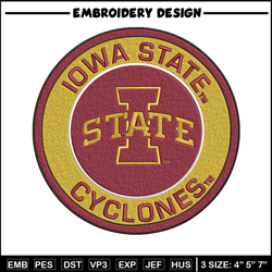 iowa state logo embroidery design, ncaa embroidery, sport embroidery, logo sport embroidery, embroidery design