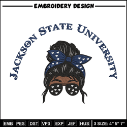 jackson state girl embroidery design, ncaa embroidery, embroidery design, logo sport embroidery, sport embroidery