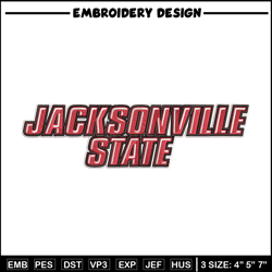 jacksonville state logo embroidery design, ncaa embroidery, embroidery design,logo sport embroidery,sport embroidery