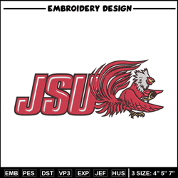 jacksonville state logo embroidery design, ncaa embroidery, sport embroidery,logo sport embroidery,embroidery design.