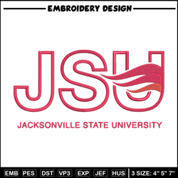 jacksonville state logo embroidery design, ncaa embroidery, sport embroidery,logo sport embroidery,embroidery design