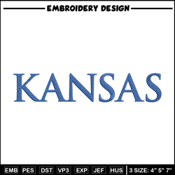 kansas logo embroidery design, ncaa embroidery, sport embroidery, logo sport embroidery, embroidery design