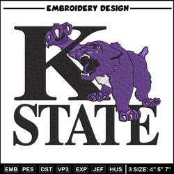 kansas state wildcats logo embroidery design, sport embroidery, logo sport embroidery, embroidery design,ncaa embroidery
