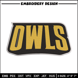 kennesaw state owls logo embroidery design, ncaa embroidery, embroidery design,logo sport embroidery,sport embroidery