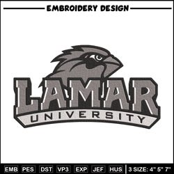 lamar university logo embroidery design, ncaa embroidery,sport embroidery,logo sport embroidery,embroidery design.