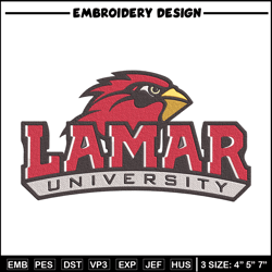 lamar university logo embroidery design, sport embroidery, logo sport embroidery, embroidery design,ncaa embroidery