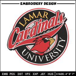 lamar university mascot embroidery design, ncaa embroidery, sport embroidery, logo sport embroidery, embroidery design