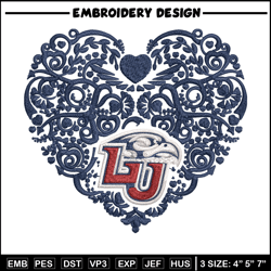 liberty university heart embroidery design, sport embroidery, logo sport embroidery, embroidery design, ncaa embroidery