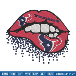 houston texans dripping lips embroidery design, texans embroidery, nfl embroidery, sport embroidery, embroidery design.