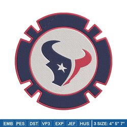 houston texans poker chip ball embroidery design, texans embroidery, nfl embroidery, sport embroidery, embroidery design