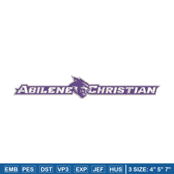 abilene christian logo embroidery design, ncaa embroidery, sport embroidery, logo sport embroidery, embroidery design.