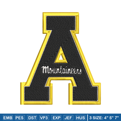 appalachian state logo embroidery design, ncaa embroidery,sport embroidery,logo sport embroidery,embroidery design