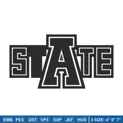 arkansas state logo embroidery design, ncaa embroidery, sport embroidery,logo sport embroidery, embroidery design.