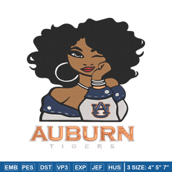 auburn tigers girl embroidery design, ncaa embroidery, embroidery design, logo sport embroidery,sport embroidery