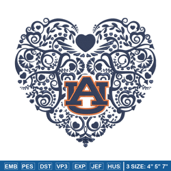 auburn tigers heart embroidery design, sport embroidery, logo sport embroidery, embroidery design,ncaa embroidery