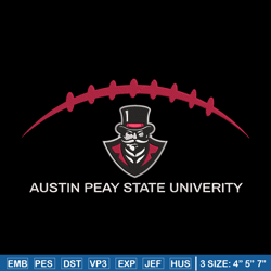 austin peay state logo embroidery design, ncaa embroidery, sport embroidery,logo sport embroidery, embroidery design.