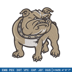 azalea bulldogs logo embroidery design, football embroidery, sport embroidery, logo sport embroidery,embroidery design