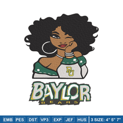 baylor bears girl embroidery design, ncaa embroidery, embroidery design, logo sport embroidery,sport embroidery