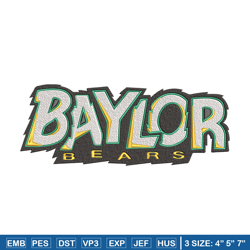 baylor bears logo embroidery design, ncaa embroidery, embroidery design, logo sport embroidery, sport embroidery