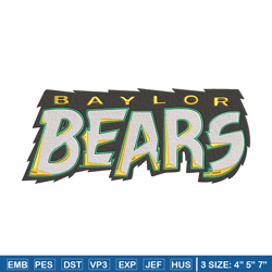 baylor bears logo embroidery design, ncaa embroidery, sport embroidery, logo sport embroidery,embroidery design.