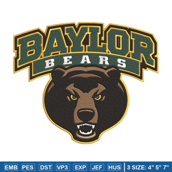 baylor bears logo embroidery design,ncaa embroidery,sport embroidery,logo sport embroidery,embroidery design