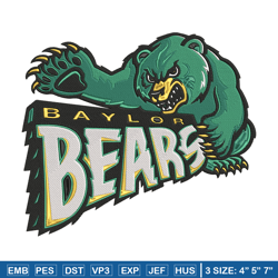 baylor bears poster embroidery design, sport embroidery, logo sport embroidery, embroidery design, ncaa embroidery