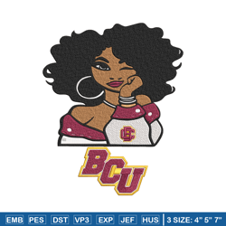 bethune cookman girl embroidery design, ncaa embroidery, embroidery design,logo sport embroidery,sport embroidery