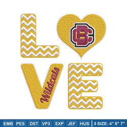 bethune cookman love embroidery design, ncaa embroidery,sport embroidery,logo sport embroidery,embroidery design