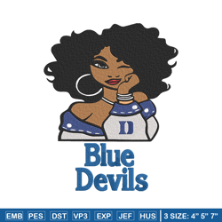 blue devils girl embroidery design, ncaa embroidery, embroidery design, logo sport embroidery,sport embroidery.