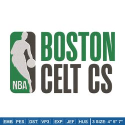 boston celtics logo embroidery design, nba embroidery, sport embroidery, logo sport embroidery, embroidery design.