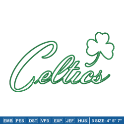 boston celtics logo embroidery design, nba embroidery, sport embroidery, logo sport embroidery, embroidery design