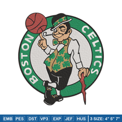 boston celtics mascot embroidery design, nba embroidery, sport embroidery, logo sport embroidery, embroidery design.