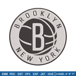 brooklyn nets basketball embroidery design, nba embroidery,sport embroidery, logo sport embroidery, embroidery design