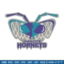charlotte hornets logo embroidery design, nba embroidery, sport embroidery, embroidery design, logo sport embroidery