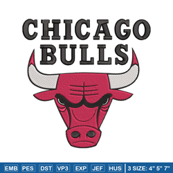 chicago bulls logo embroidery design, nba embroidery, sport embroidery, embroidery design, logo sport embroidery.