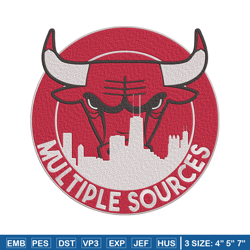 chicago bulls logo embroidery design,nba embroidery, sport embroidery, embroidery design, logo sport embroidery.