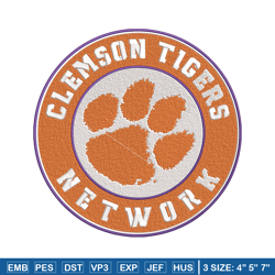 clemson tigers logo embroidery design, sport embroidery, logo sport embroidery, embroidery design, ncaa embroidery
