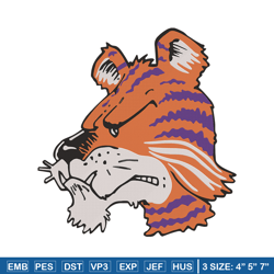 clemson tigers mascot embroidery design, ncaa embroidery, sport embroidery, embroidery design ,logo sport embroidery.
