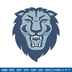 columbia lions head logo embroidery design, ncaa embroidery,sport embroidery, logo sport embroidery, embroidery design